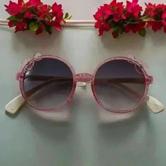 Pink Glitter Little Girl Sunglasses - Picture 1 of 3